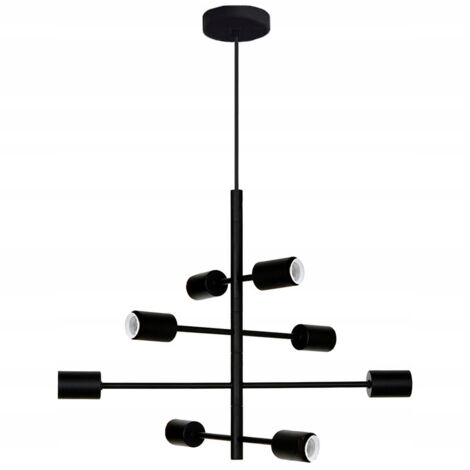 Lámpara de techo lámpara colgante sala de estar cocina habitación negra loft moderno