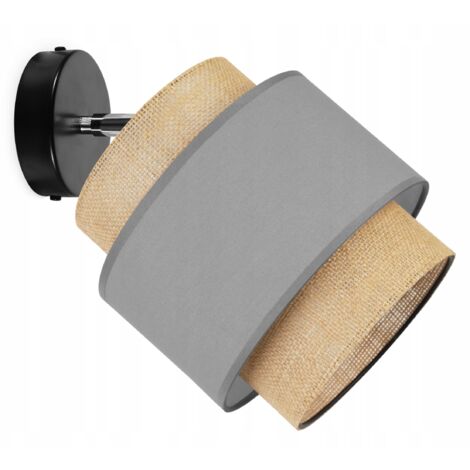 LÁMPARA DE TECHO, LÁMPARA DE PARED, PANTALLA, BOHO, YUTE, 20 CM
