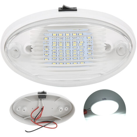 Lámpara de techo LED de 12 V y 400 lm de bajo consumo para autocaravanas y barcos.