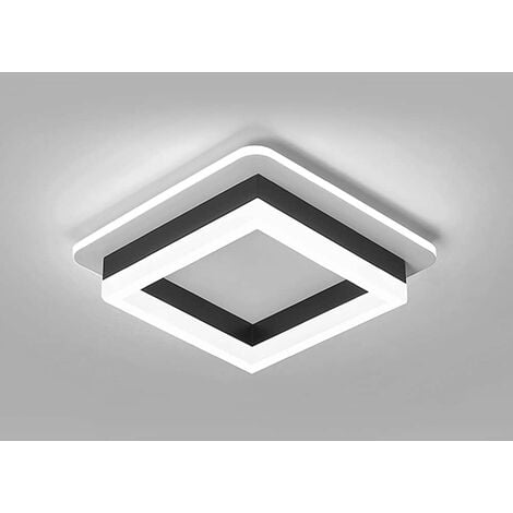 COMELY Lámpara de techo LED de 24 W, lámpara de techo acrílica, lámpara de techo LED moderna para sala de estar, dormitorio, cocina, pasillo 6000 K (luz blanca esía)