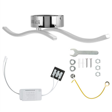 Lámpara de techo LED de diseño moderno para salas de estar innovadoras - Lámpara de techo de aluminio acrílico blanco de 12 W, 85-265 V