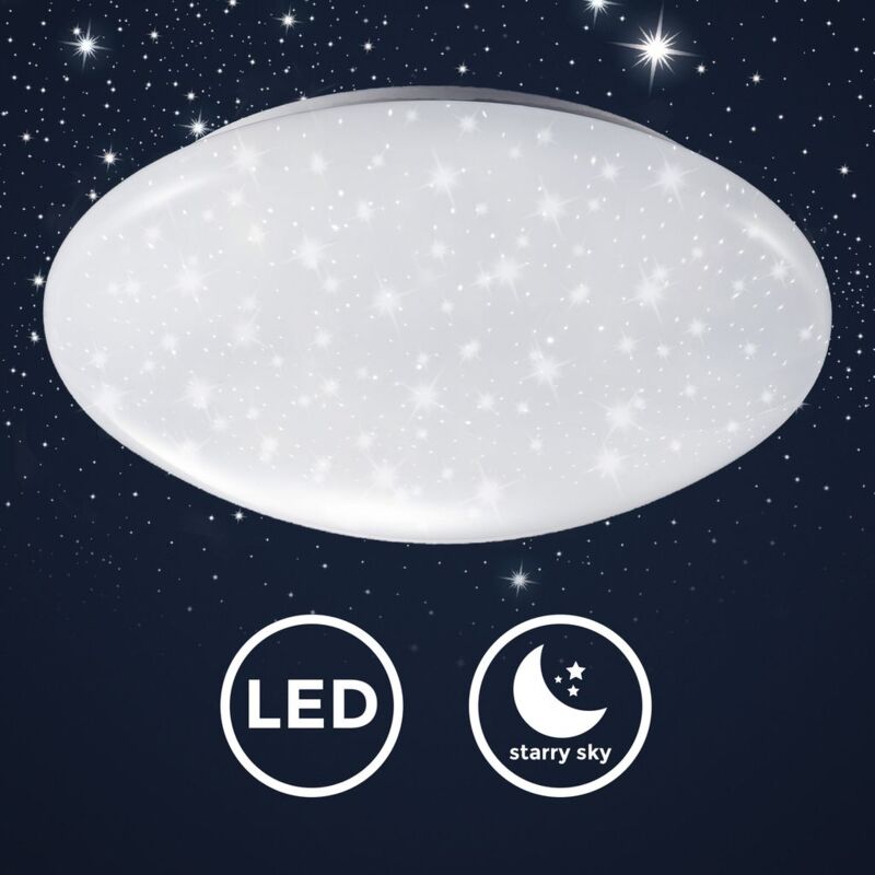 

Lámpara de techo LED, decoración de cielo estrellado, lámpara de techo con luz blanca 4.000K 1.200lm, Ø28cm, LED integrado de 12W, lámpara de salón o