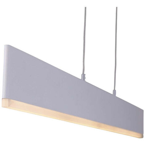 Lámpara de Techo LED Lineal 24W 2700K Colgante Moderna en Aluminio Blanco
