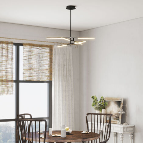 Lámpara de Techo LED Moderna Ø100x79 cm con Pantalla de Acrílico Ángulo de Luz Ajustable para Salón Dormitorio o Cocina