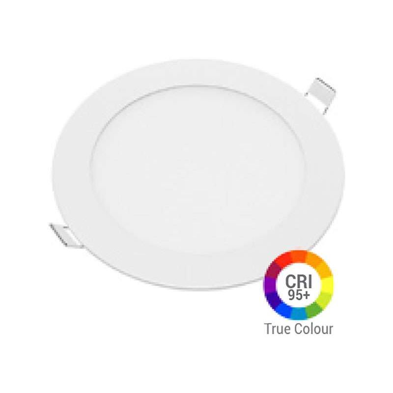 Plafón led Redondo 18W Extra Plano Empotrable IRC95 - Blanco Cálido 2700K