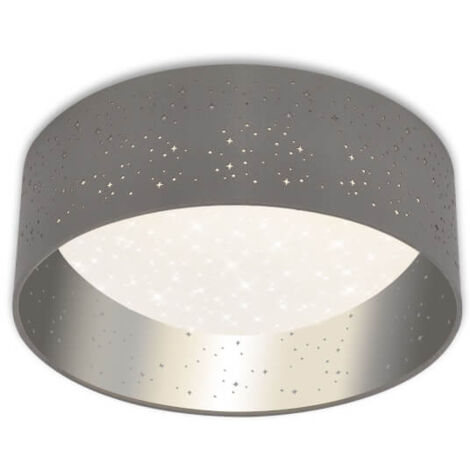 Lámpara de techo LED Stea Scello, Ø 32 cm, 12 W, gris plateado