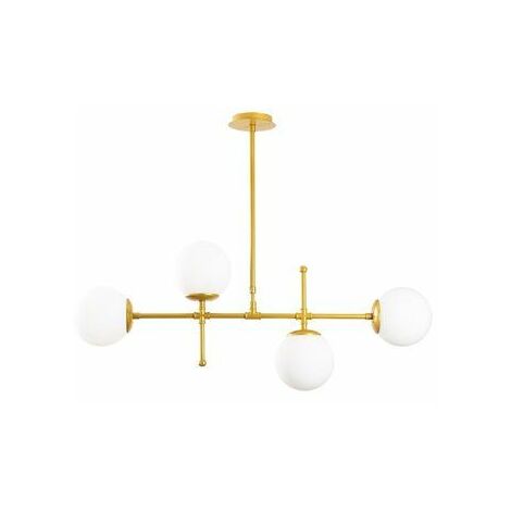 Lámpara de techo lineal "Model 8" de cuatro luces (4xE27) – Dorado