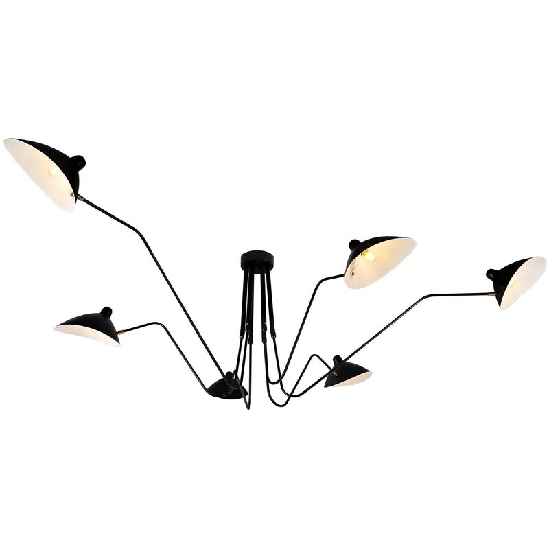 

Lúzete - Lámpara De Techo Mactor 6 Luces Negro