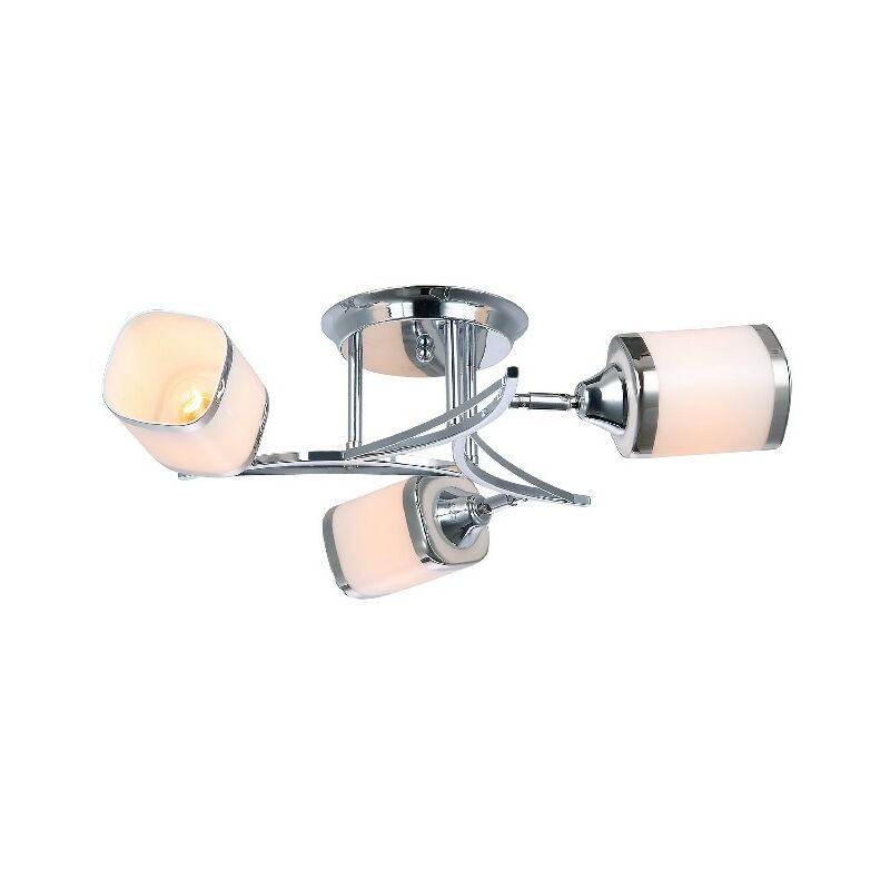 

Lampara de Techo Mamba - Luz de techo - de la pared - Cromo en Metal, Vidrio, 51 x 51 x 27 cm, 3 x E27, 40 W