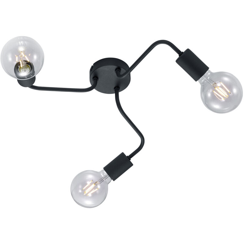 

Lámpara de techo metálica negra modelo Diallo 3xE27 ø47cm. (Trio Lighting 608000332)
