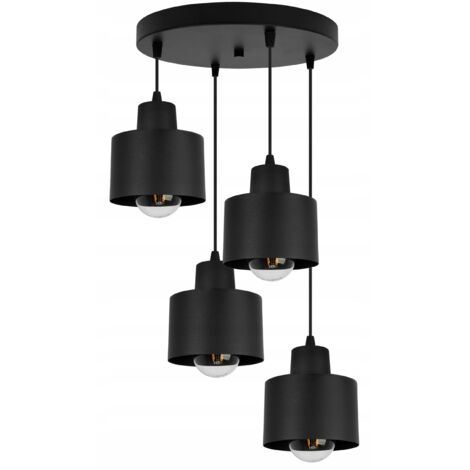 LÁMPARA DE TECHO MODERNA COLGANTE LÁMPARA LED NEGRA