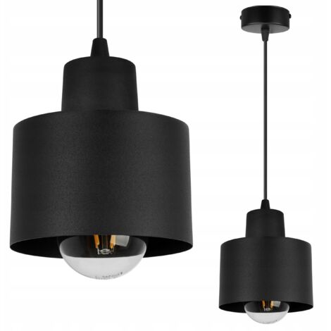 LÁMPARA DE TECHO MODERNA COLGANTE LÁMPARA LED NEGRA
