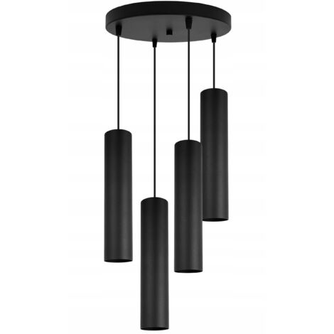 LÁMPARA DE TECHO MODERNA COLGANTE LÁMPARA LED NEGRA