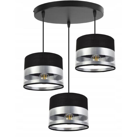 LÁMPARA DE TECHO MODERNA COLGANTE PANTALLA LED CROMADA