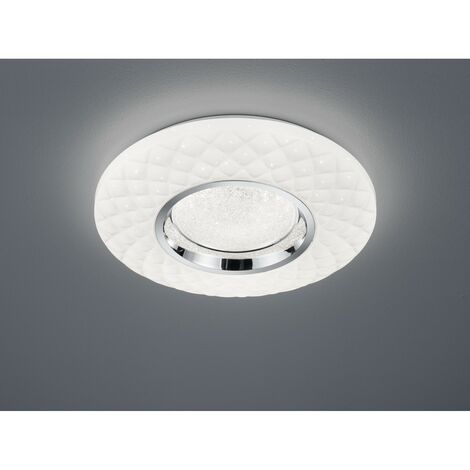 Lámpara de Techo Moderna Led Dimmer Blanco Magnolia Rombo Decoraciones Ø39 cm Trio Iluminación
