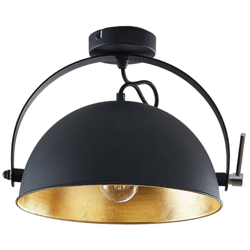 

Lámpara de techo Muriel 1 bombilla negro/dorado