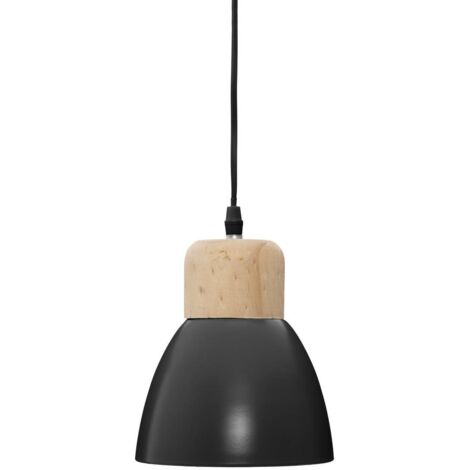 Lampara de techo negra ø15x19cm e14 bombilla no incluida