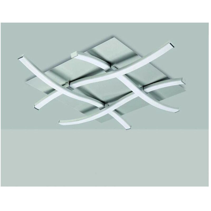 

Plafon led 4 luces dimable modelo NUR plata-cromo