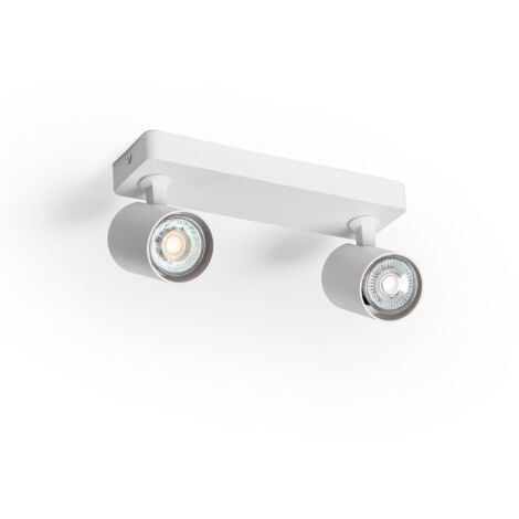 LEDKIA Lámpara de Techo Orientable Cora 2 Focos Blanco Blanco