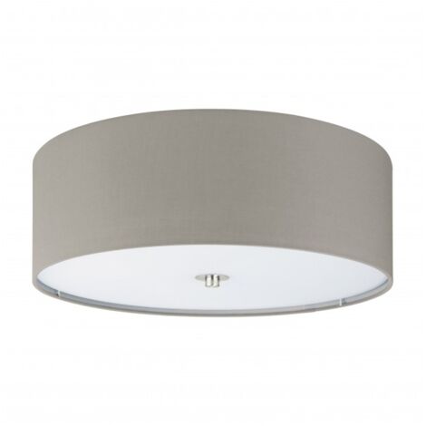 Lámpara de techo ovalada 47,5xH19,5 cm de metal y tela - Eglo Pasteri
