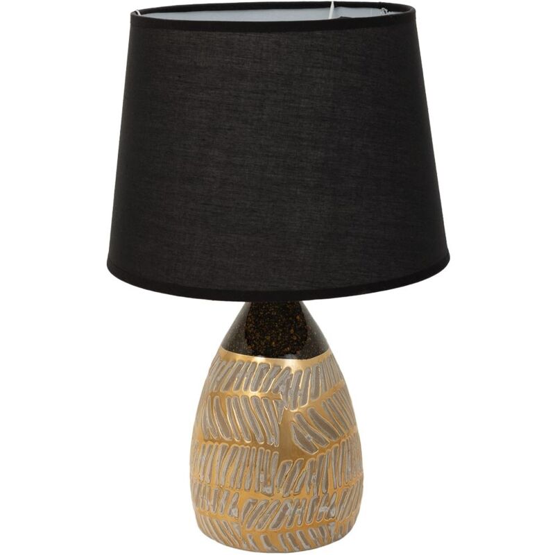 Lámpara de mesa de cerámica dorada 13,5x13,5x26,5