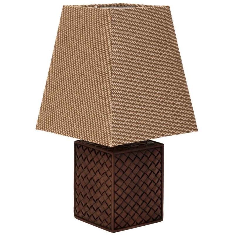 Wanderlust Deco - Lámpara de mesa de poliresina marrón