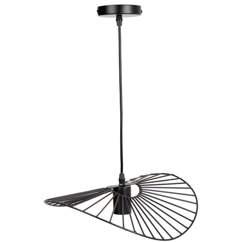 Lámpara de techo de metal negra 37x31x90