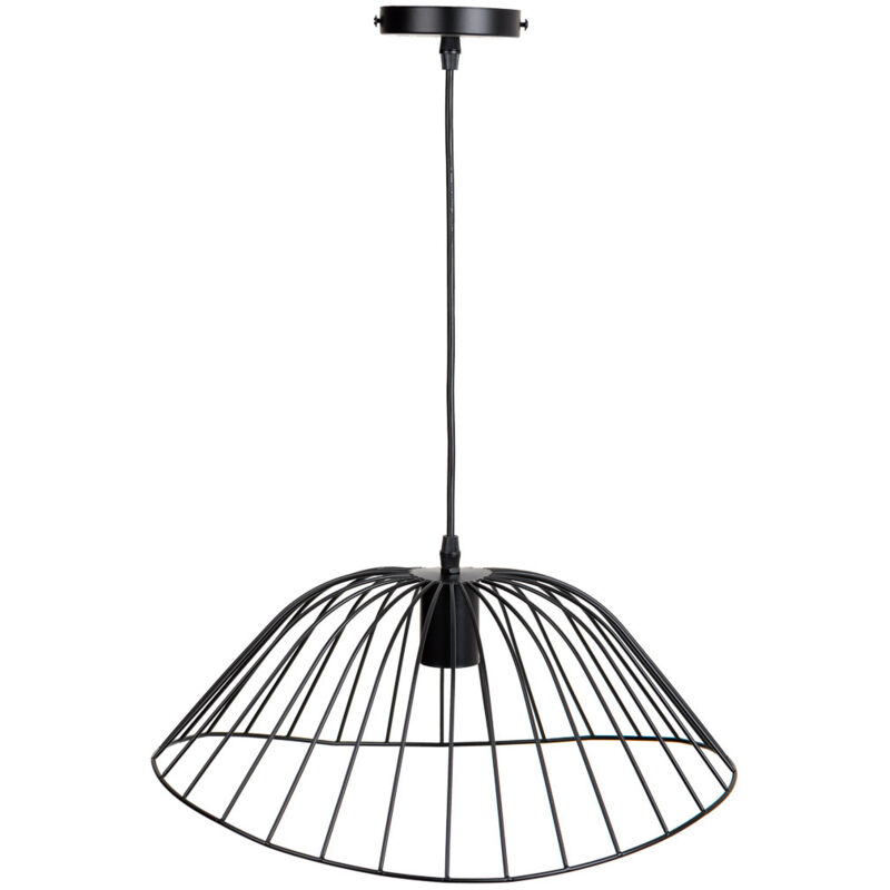 Lámpara de techo de metal negra 43x26x100