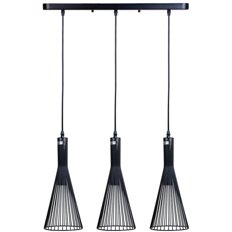 Wanderlust Deco - Lámpara de techo de metal negra 58x15x90