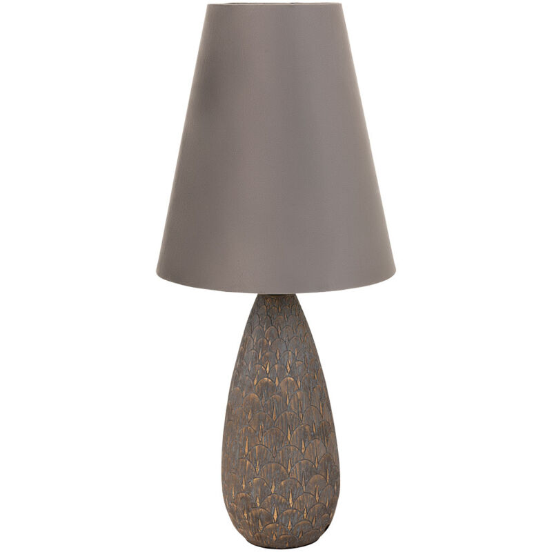 Lámpara de mesa de poliresina dorada