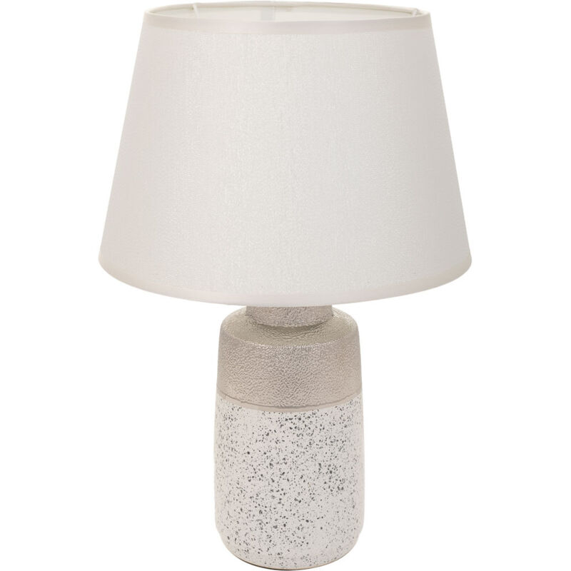 Lámpara de mesa de cerámica plateada 12,5x12,5x30,5