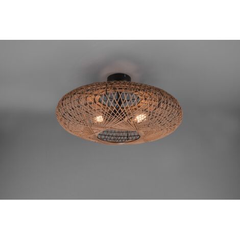 Lámpara de Techo Pantalla Fibras Naturales Hedda Trio Iluminación