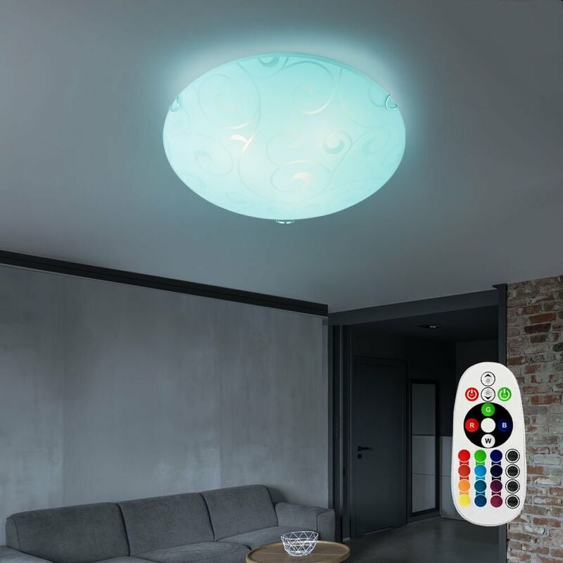 

Lámpara de techo para sala de estar lámpara de pasillo de control REMOTE CONTROL en un conjunto que incluye iluminación LED RGB