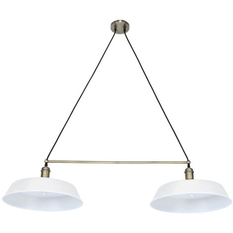 Lámpara de techo “Paris” de 2 luces – Blanco mate