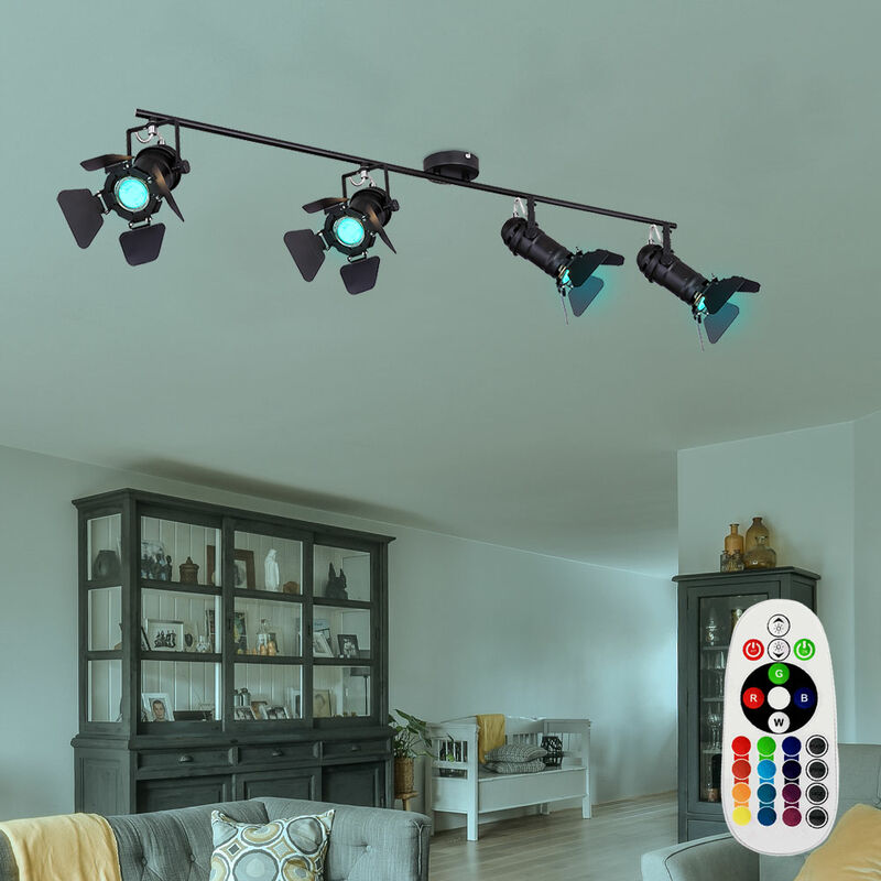 

Lámpara de techo, pasillo, foco, haz, foco DIMMER en un juego que incluye bombillas LED RGB
