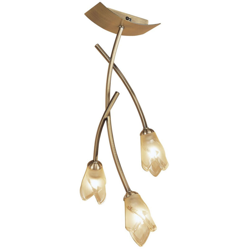 Inspired Mantra Pietra Plafón 3 Luces G9, Latón Antiguo