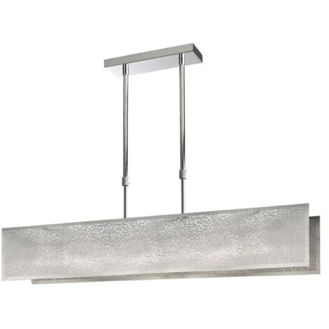 Lámpara de techo rectangular “Japan” de cuatro luces (4xG9) (40W máximo 230V) IP20 80x15x68cm fabricada en acero inoxidable, PVC