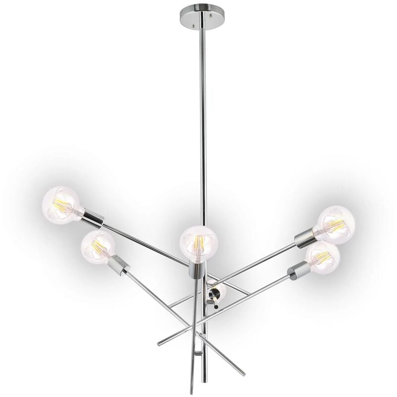 

LÁMPARA DE TECHO RIGEL 6 LUCES CROMO - Lúzete