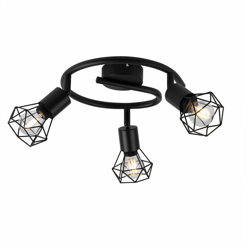 

Lámpara de techo Rondell DIMMABLE lámpara de jaula de control remoto ajustable en un juego que incluye lámparas LED RGB