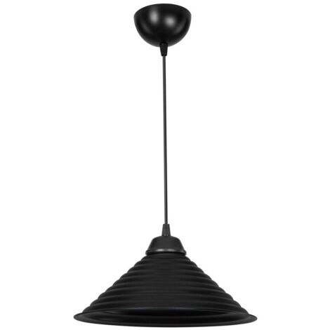 Lámpara de techo Sava ASZ1617 con pantalla de metal negro H48xL28.