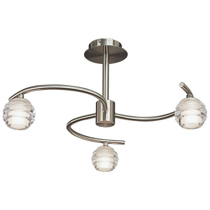 Inspired Mantra Sphere Semi Empotrar 3 Luces G9, Níquel Satinado
