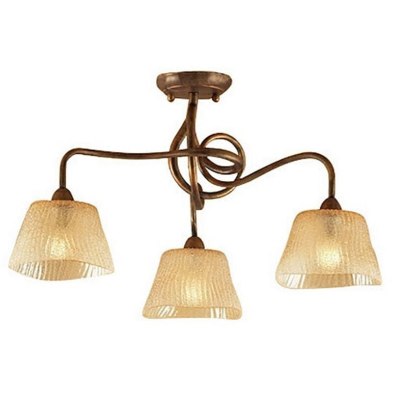 Inspired Mantra Tentacle Plafón 3 Luces E14, Oro Rústico
