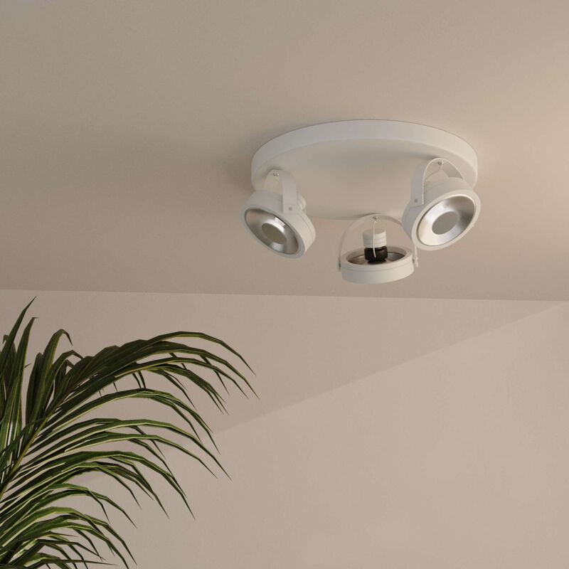 

Barcelona Led - Lámpara de techo triple 'IRIS 3' bombillas AR111 GU10 | Blanco