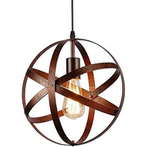 GOECO Lámpara de Techo Vintage, Industrial Luz de Techo E27, Retro Colgante de Techo, Lámpara Colgante Industrial Metal para Comedor, Barra, Café, Escalera (Diámetro 30cm)