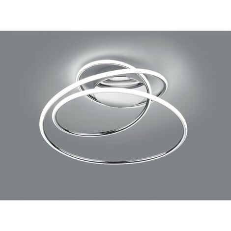 Lámpara de techo Vortice Design Chrome Led Dimmer 4000k Bologna Trio Lighting