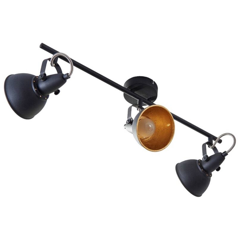

Lindby - Lámpara de techo Julin con 3 focos, negro-dorado