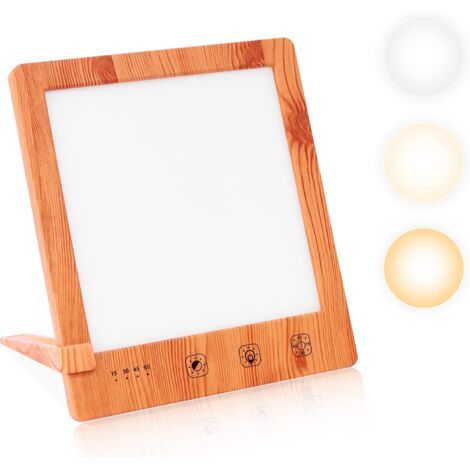 Lámpara De Terapia De Luz MINKUROW, Lámpara De Terapia Ultrafina Sin Uv, 3 Temperaturas De Color, Brillo Ajustable, Función De Temporizador, Adecuada Para El Hogar/La Oficina