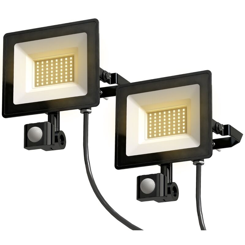 Lámpara de trabajo de 50 W, ajustable, 3 modos de luz, aluminio, uso flexible, color negro