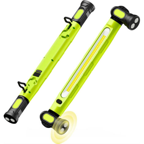 Lámpara de Trabajo LED 3000LM – 3 temperaturas de color, batería 5200 mAh USB-C, imán y gancho, luz IP54 para garaje, reparación de coches, obra y camping