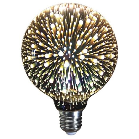 LAMPARA DECORATIVA 3D FILAMENTO LED GLOBO EFECTO FUEGOS ARTIFICIALES E27 4W 320º 230V